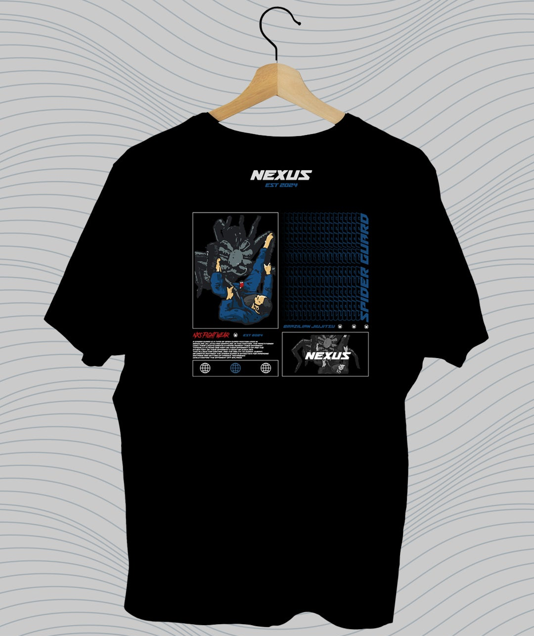 Black spider guard T shirt
